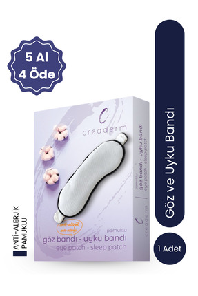 CREADERM %100 PAMUKLU UYKU GÖZLÜĞÜ/GÖZ BANDI/ ANTİ ALERJİK YIKANABİLİR BOYA K...