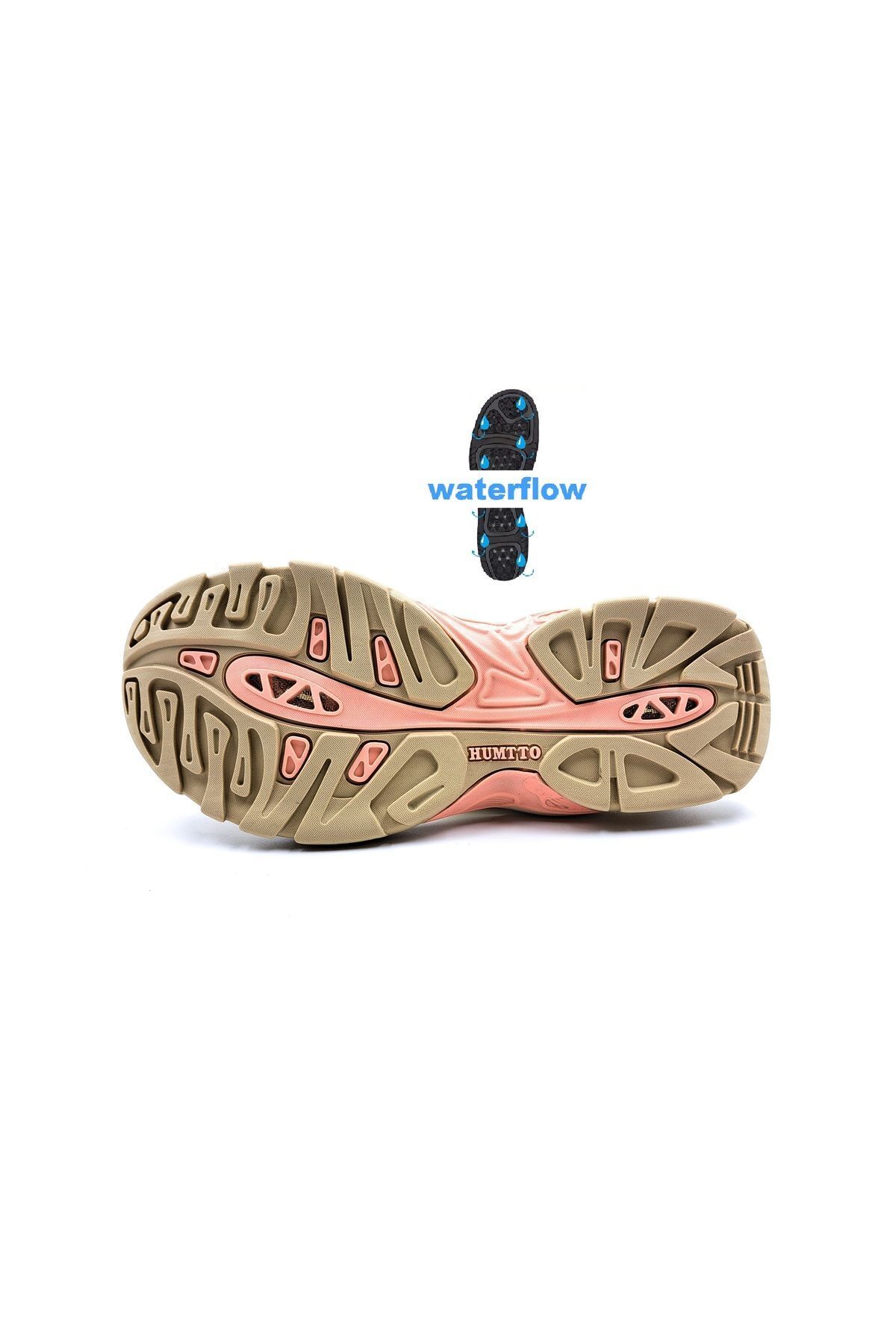 HUMTTO Burnu Kapalı Cırtlı Bej Kadın Outdoor Trekking Spor Sandalet görsel 5