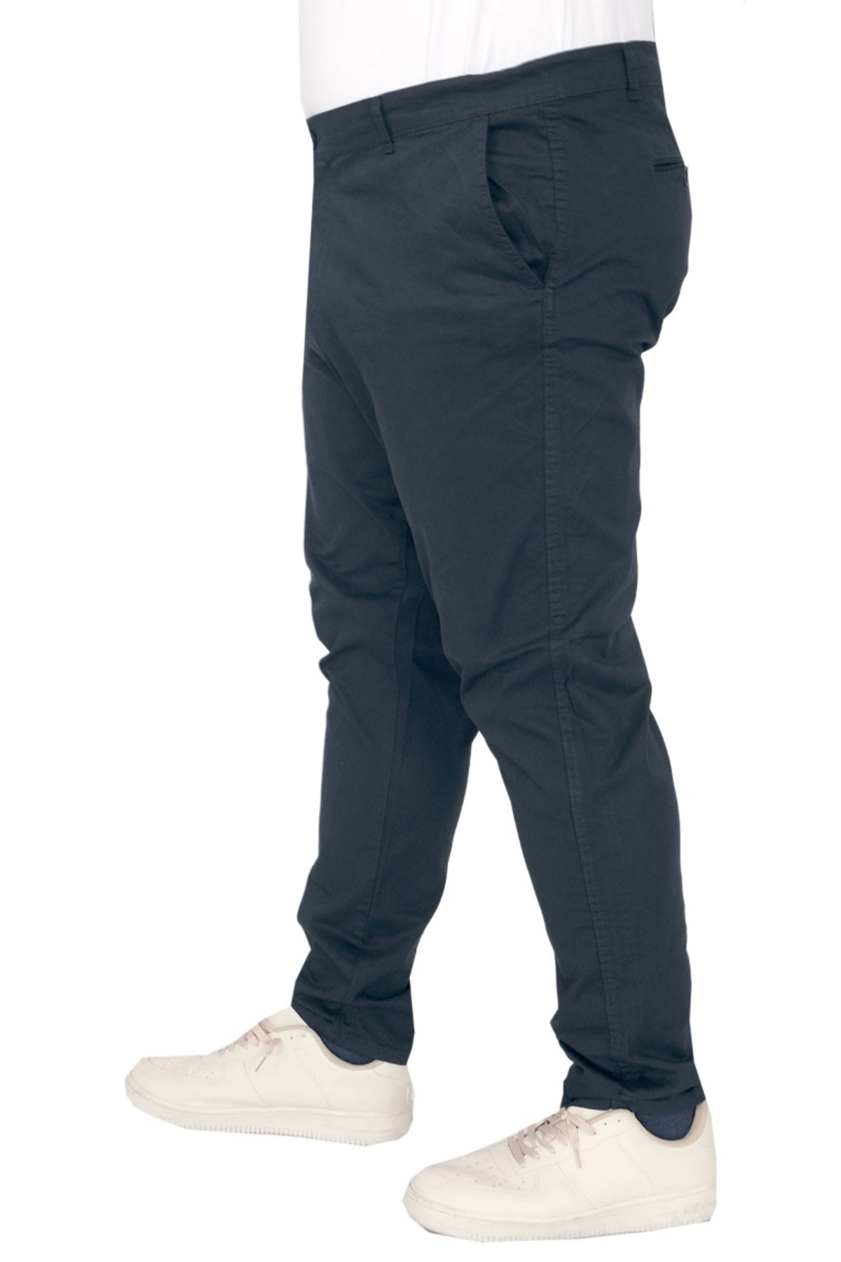 ModeXL Mode XL Büyük Beden Erkek Pantolon Keten Milano 20850 Lacivert görsel 6