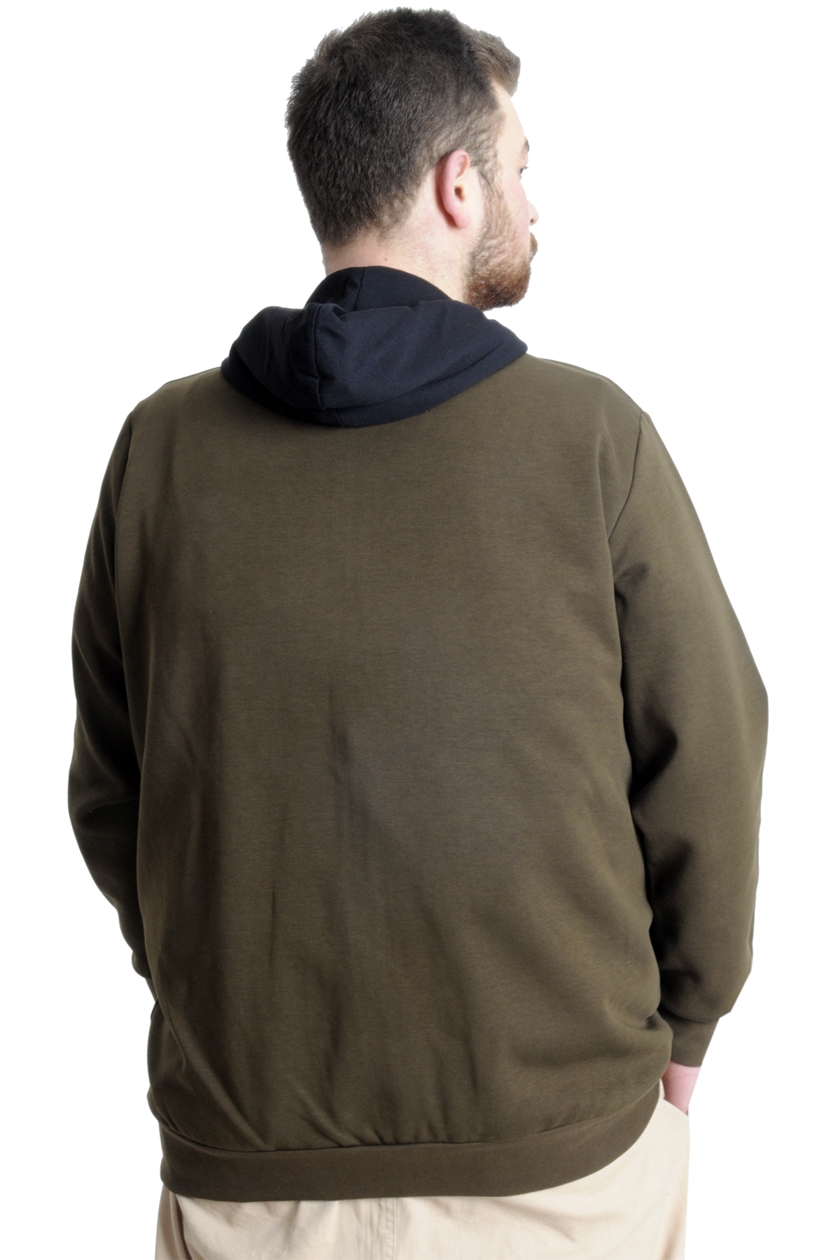 ModeXL Mode XL Erkek Hırka Kapson Fermuarlı Steel Interlock 21600 Haki görsel 6