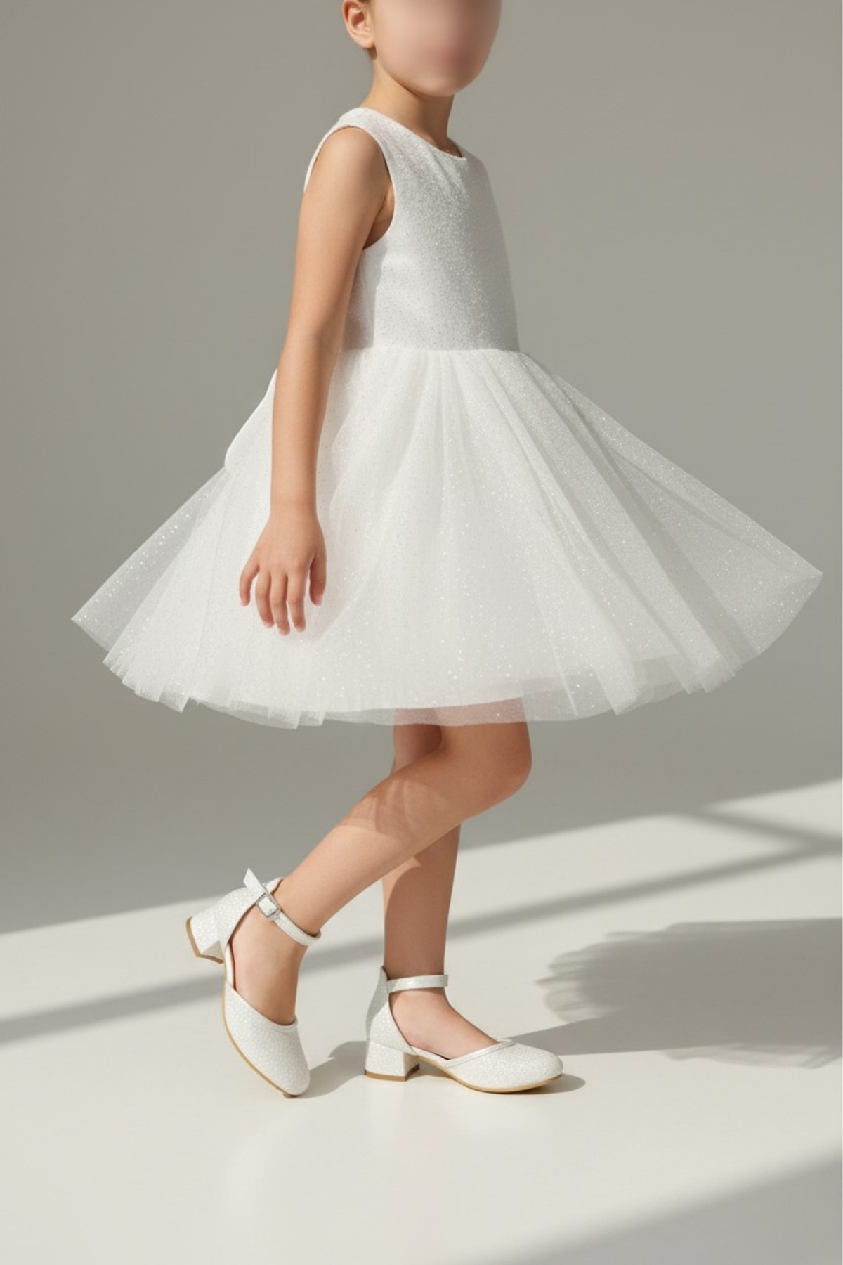 PATİK BEBE Kız Çocuk Beyaz Abiye Kare Topuklu Ayakkabı fotoğrafı 3 (önizleme)