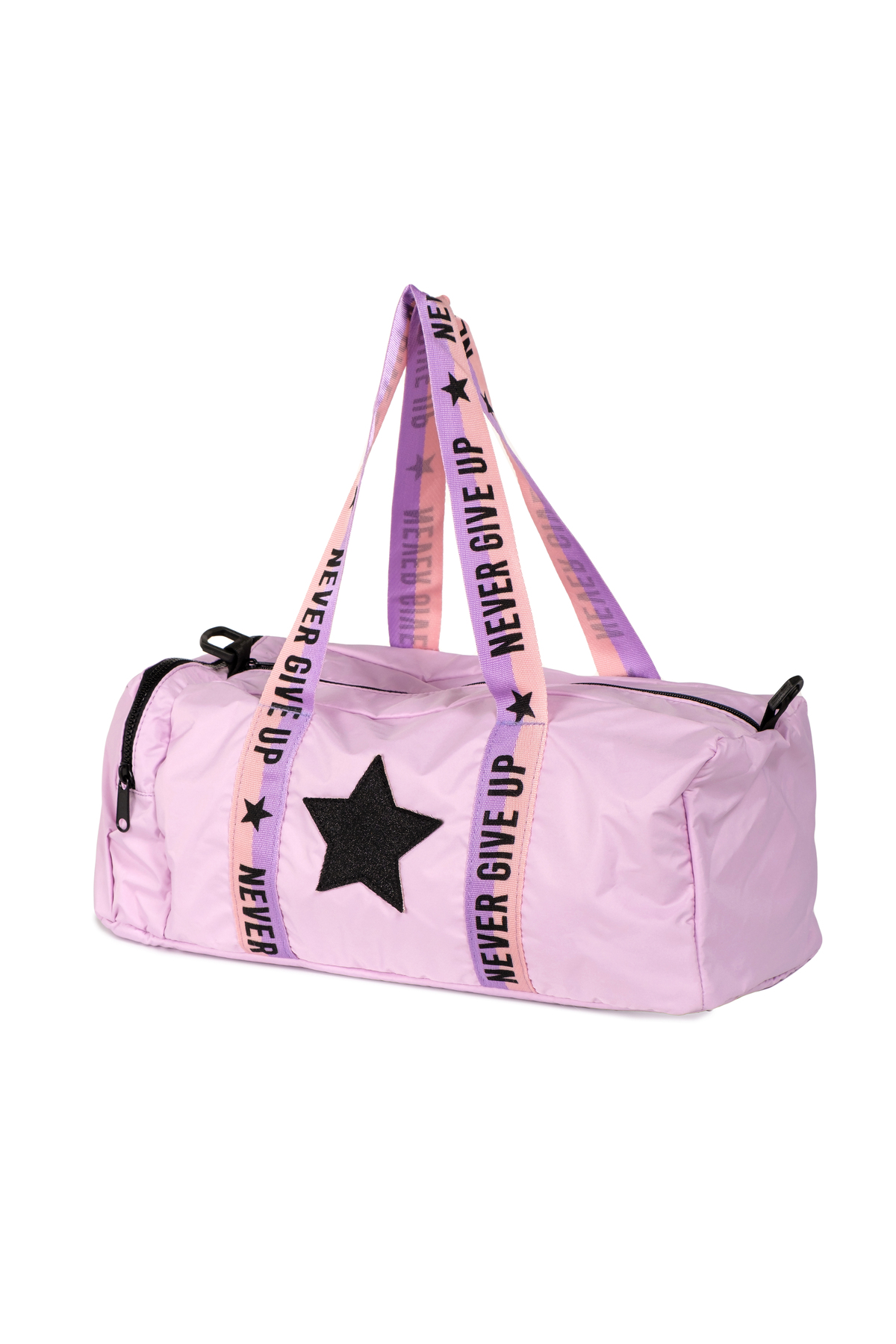 ICONE BAG  Kız Çocuk Yıldız Baskılı Spor Çanta, Desenli Spor Çanta, Fermuarlı Detaylı Çocuk Spor Çanta, Lila - Görsel 2