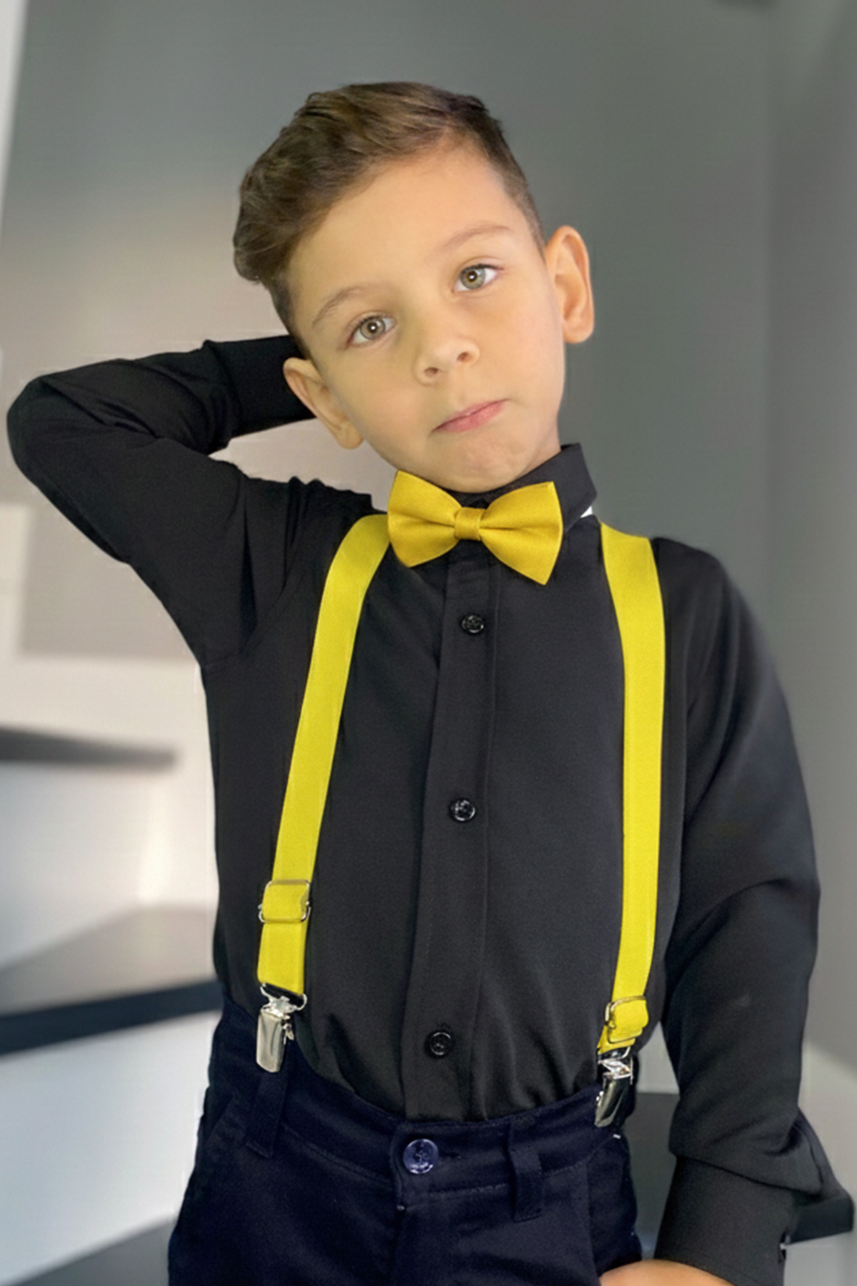 BOY'S SUSPENDERS and BOW TIE 1-12 YEARS OLD COMPATIBLE