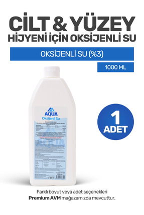 aquamed Oksijenli Su 1000 ml | Cilt ve Yüzey Temizliği İçin Oksijenle Güçlend...