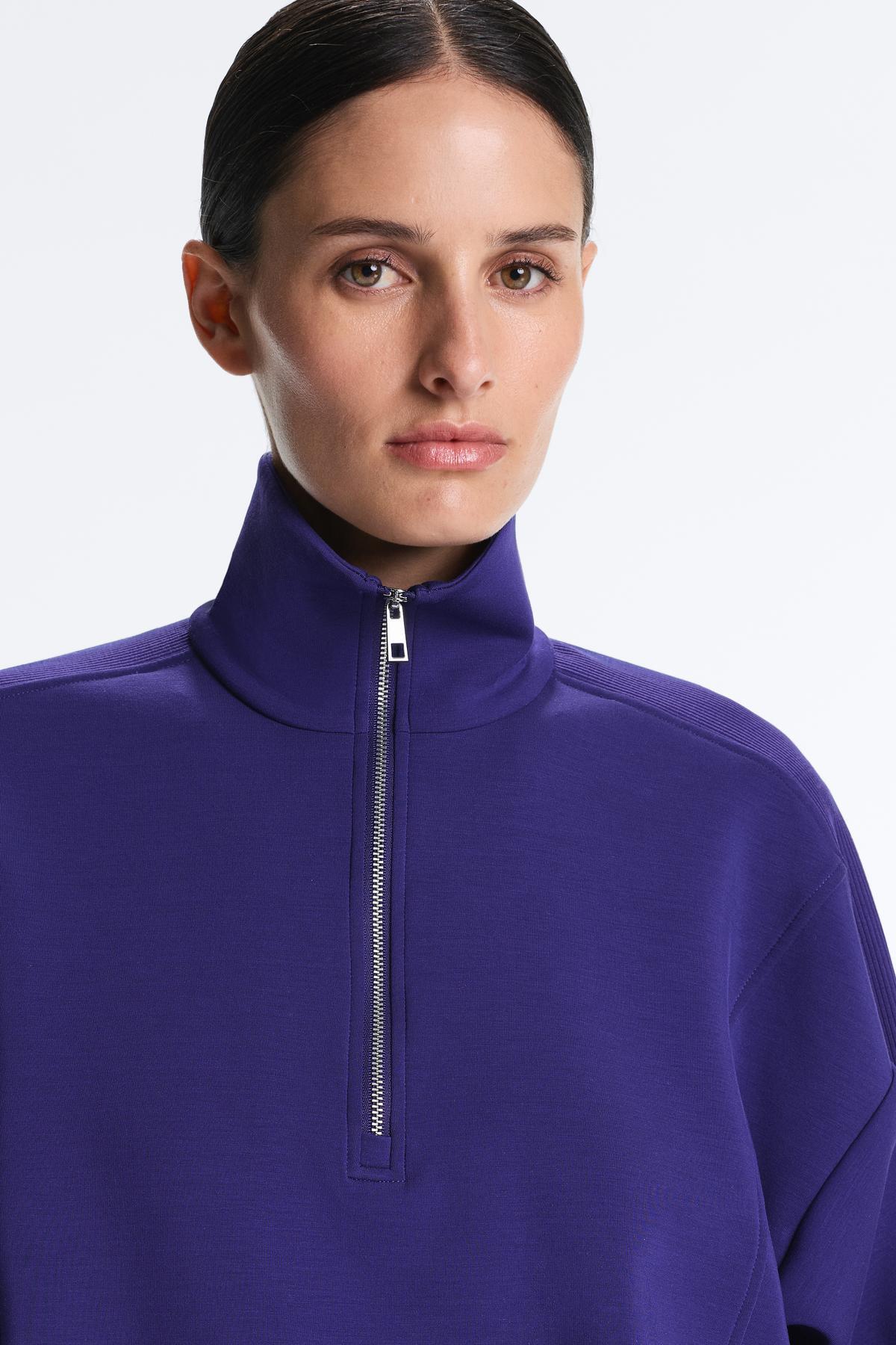 Oysho  Brushed modal içeren yarım fermuarlı sweatshirt - Görsel 3