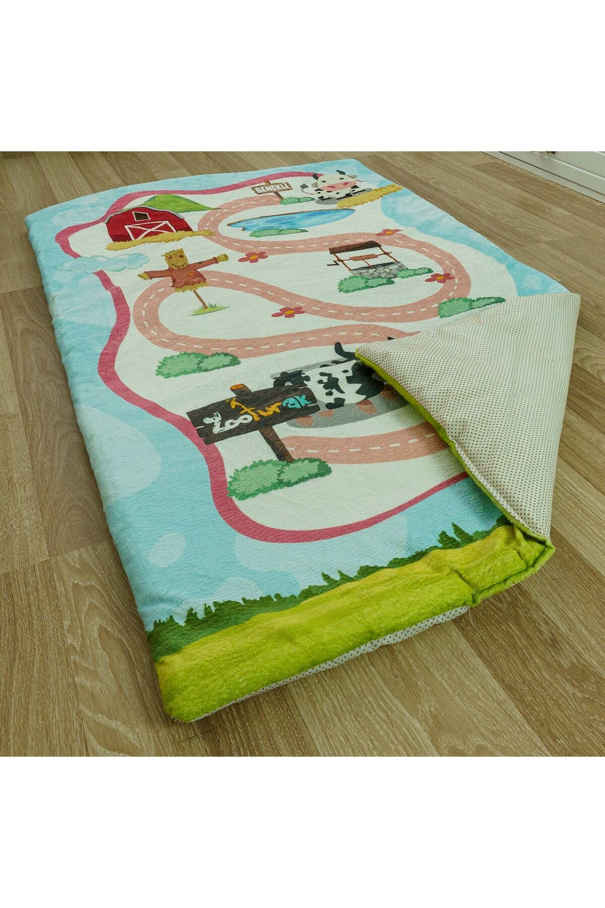 zooturak Çocuk Oyun Matı Bebek Minderi Inek 100x150 fotoğrafı 4 (önizleme)