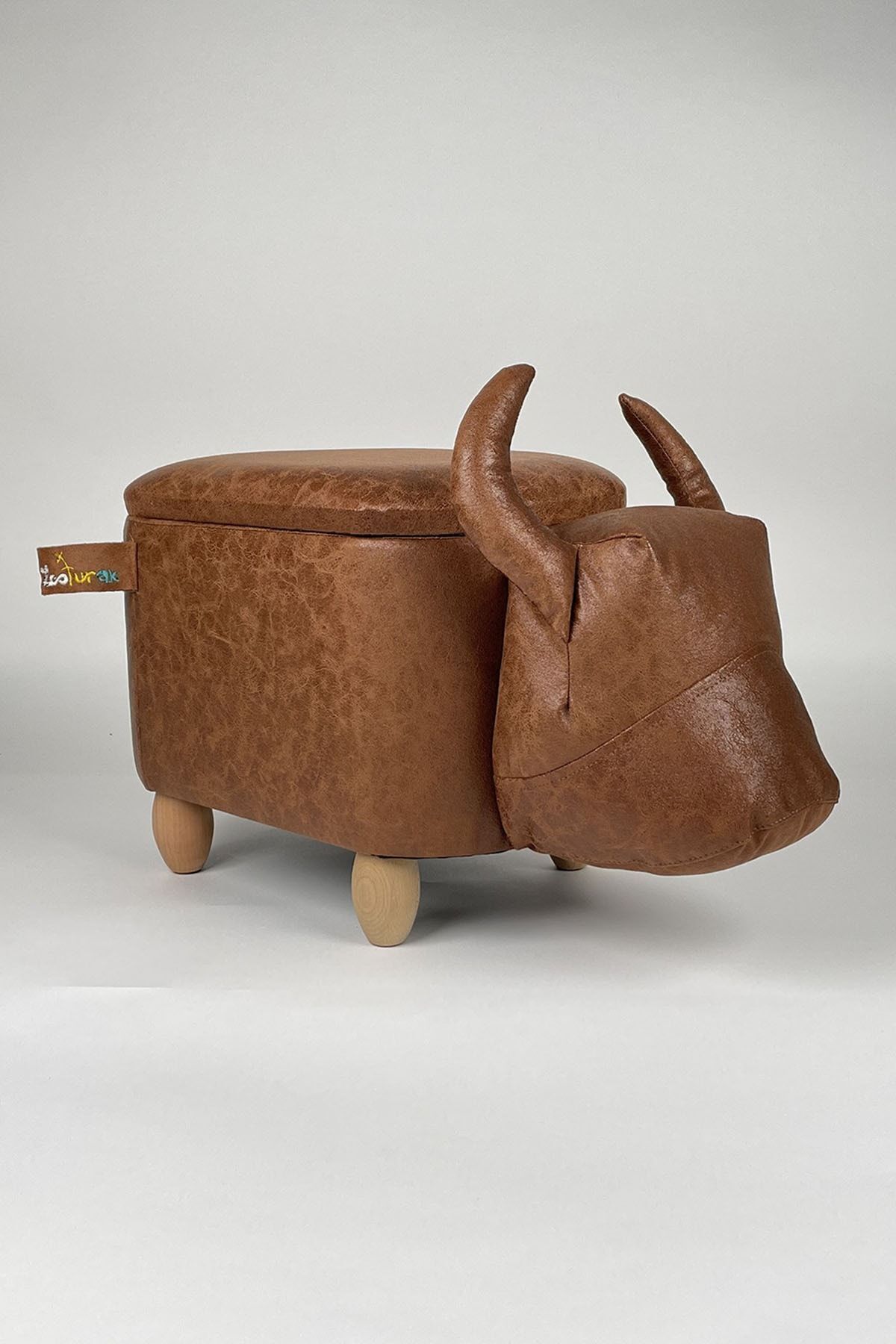 zooturak Organizer Boğa Bulli Hayvanlı Puf Çocuk Koltuğu fotoğrafı 2 (önizleme)