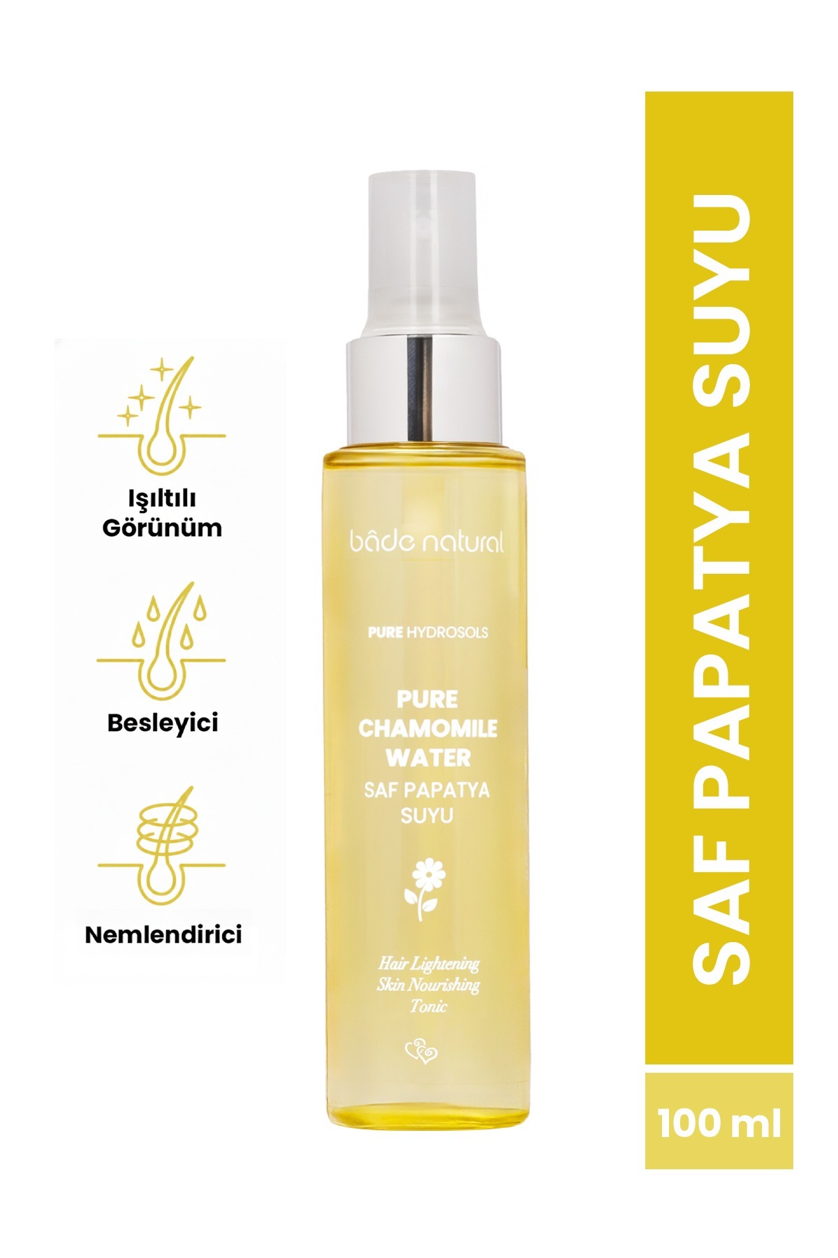 Bade Natural Papatya Suyu Saç Toniği %100 Doğal Ve Saf 100 ml - Fiyatı, Yorumları