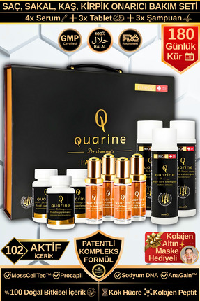 Dr.Sammy's Quarine Premium Saç Bakım Seti (102 AKTİF IÇERİK) Dökülme Karşıtı ...