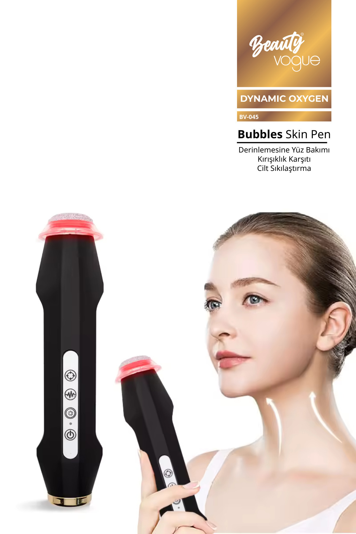 Bubbles Skin Pen Dynamic Oxygen Dermapen Oksijenli Cilt Bakım Cihazı Leke Kırışıklık Sıkılaştırma — رنگارنگ BV-45-2 — تصویر 7 از 8