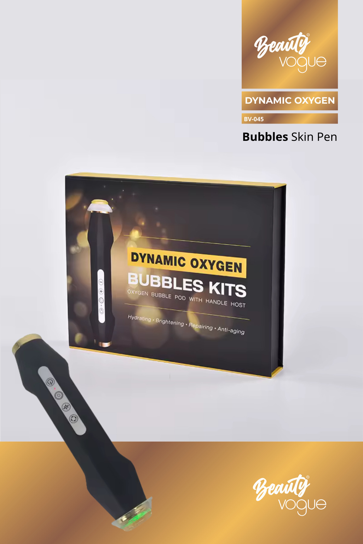 Bubbles Skin Pen Dynamic Oxygen Dermapen Oksijenli Cilt Bakım Cihazı Leke Kırışıklık Sıkılaştırma — رنگارنگ BV-45-2 — تصویر 6 از 8