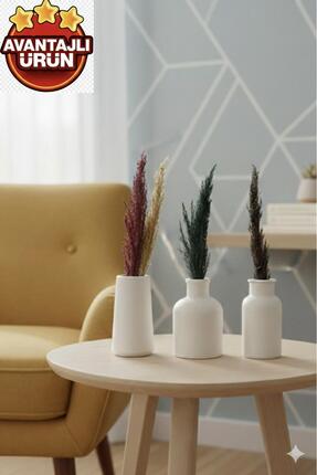 OBJELLA 3'Lü Minimal Bohem Vazo Seti
