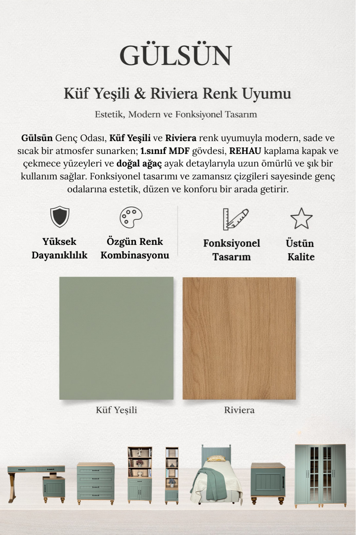 arionkids Gülsün 2 Kapaklı Genç Odası Dolabı | Modern Tasarım, Üstün MDF Kalitesi ve Fonksiyonel Depolama fotoğrafı 5 (önizleme)