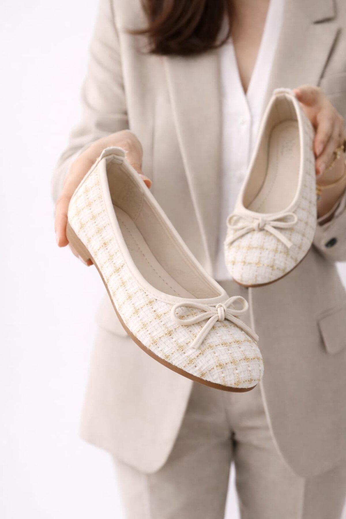 Slipcat  Tüvit Kumaş Mary Jane Babet Şık Tokalı Ortopedik Taban Günlük Ayakkabı - Görsel 8