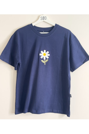 SØD WEAR Papatya Baskılı Oversize Bisiklet Yaka T-shirt