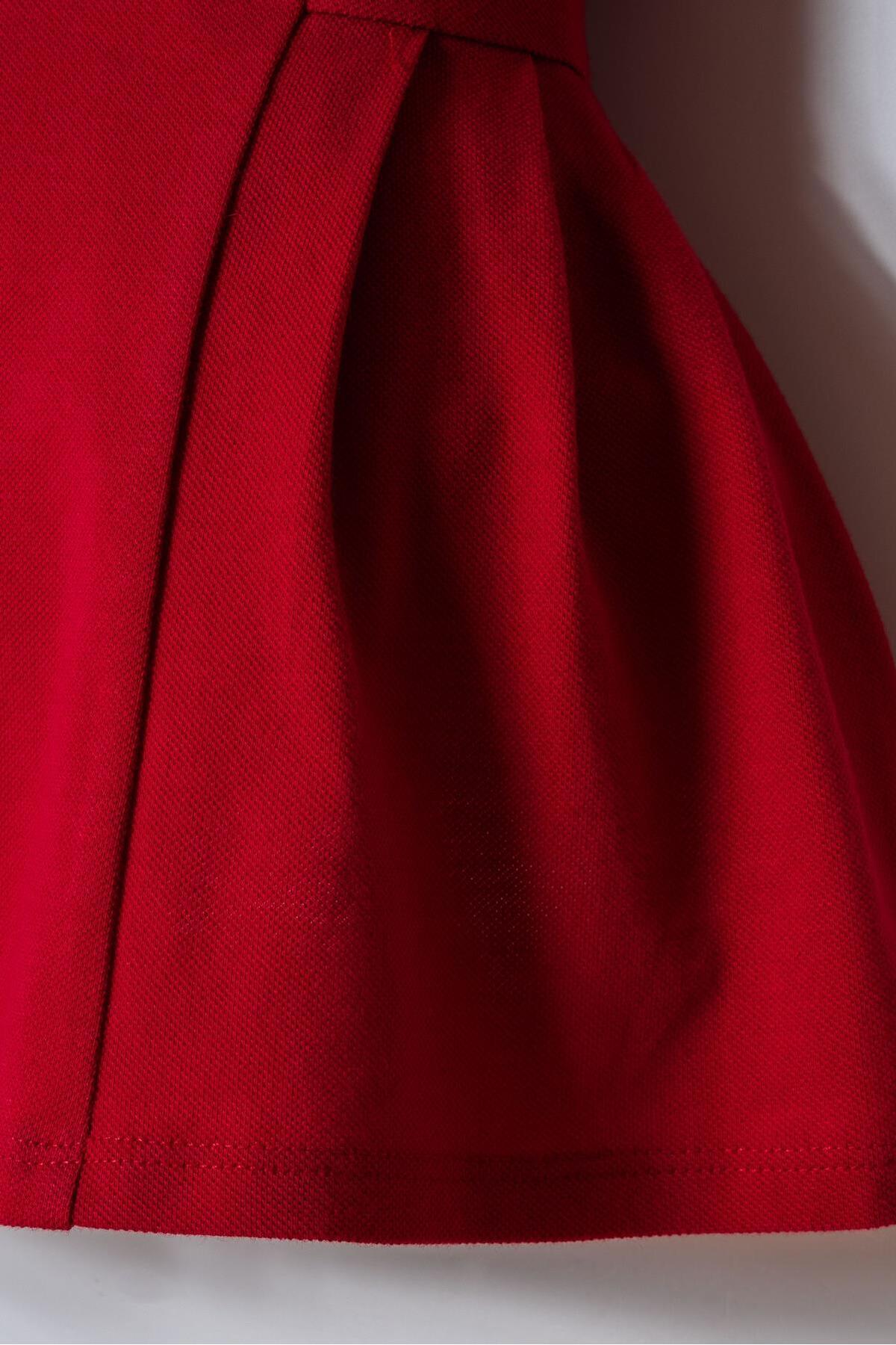 U.S. Polo Assn. Kız Bebek Pike Elbise %100 Pamuk Polo Yaka Günlük & Yazlık Elbise fotoğrafı 3 (önizleme)