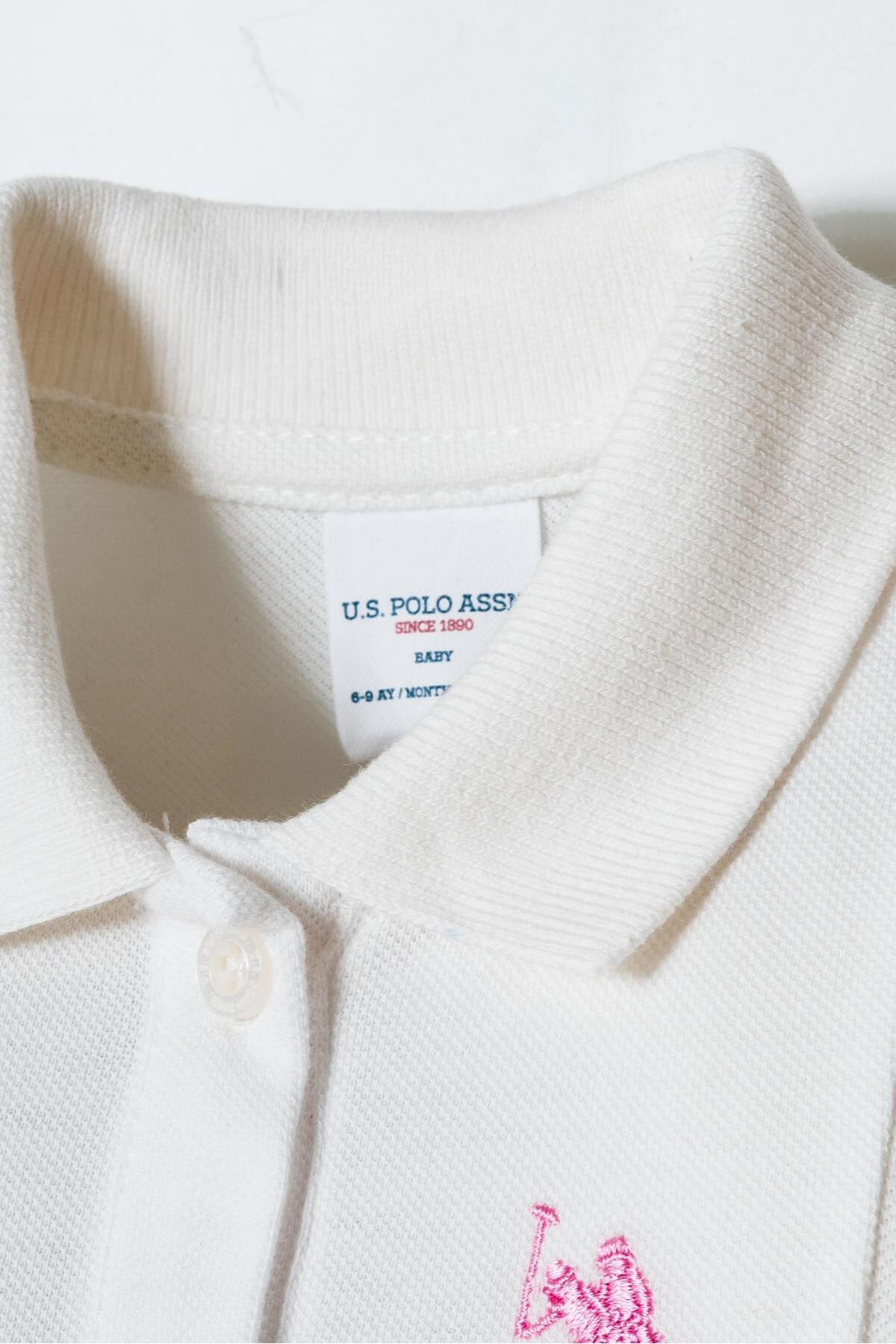 U.S. Polo Assn. Kız Bebek Pike Elbise %100 Pamuk Polo Yaka Günlük & Yazlık Elbise fotoğrafı 5 (önizleme)