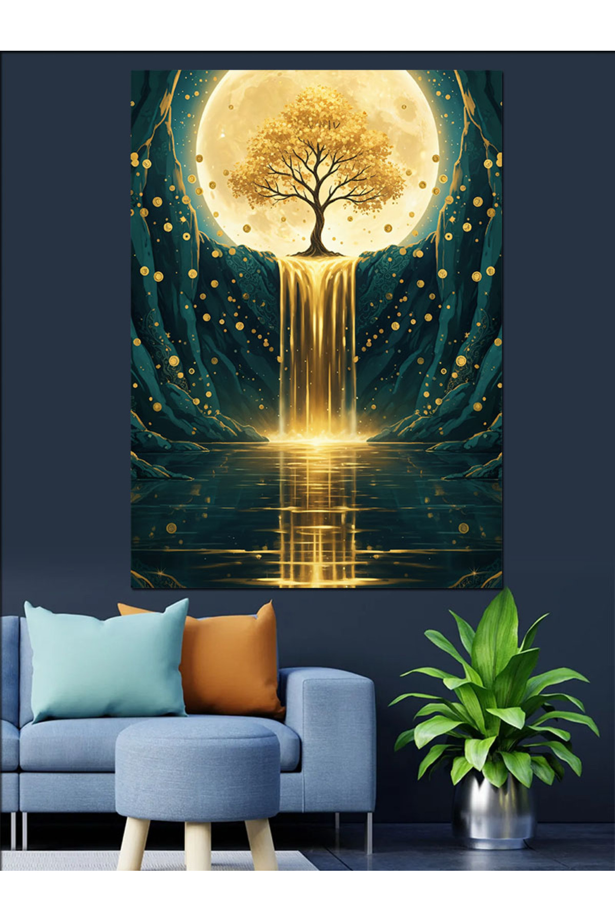 Ağaçtan Süzülen Yüksek kaliteli yağlı boya dokulu Kanvas Canvas Tablo kanvas tablo canvas tablo duv