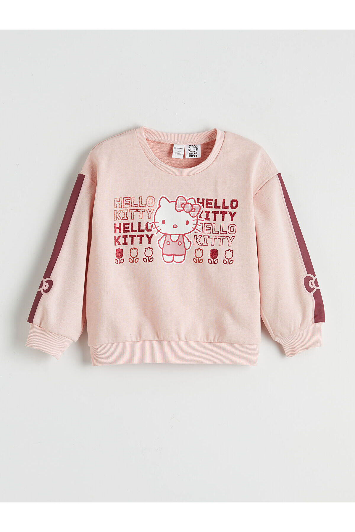 LC Waikiki Elsiva Collection Pembe Hello Kitty Baskılı Kız Çocuk Sweatshirt ve Eşofman Alt fotoğrafı 4 (önizleme)