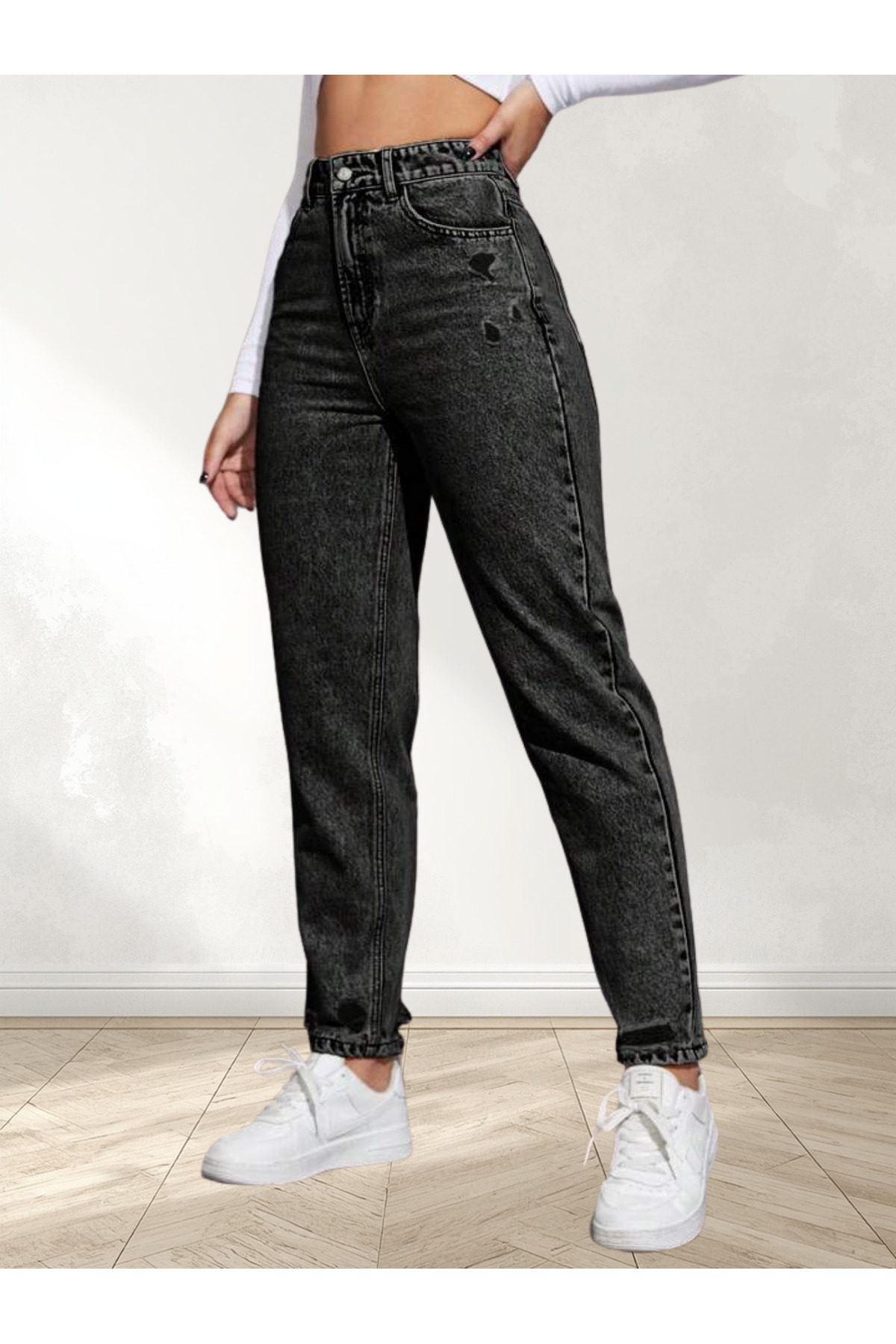 Noxter Жіночі джинси з ефектом потертості