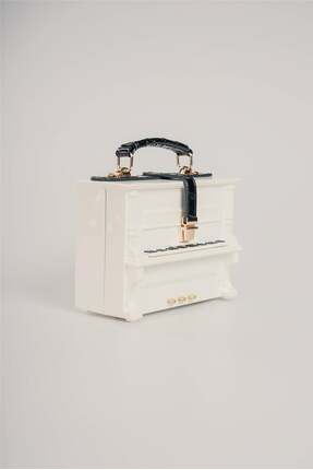 Karşıyaka Bijuteri Özel Tasarım Piyano Tasarımlı Özel Form Mini El Çantası