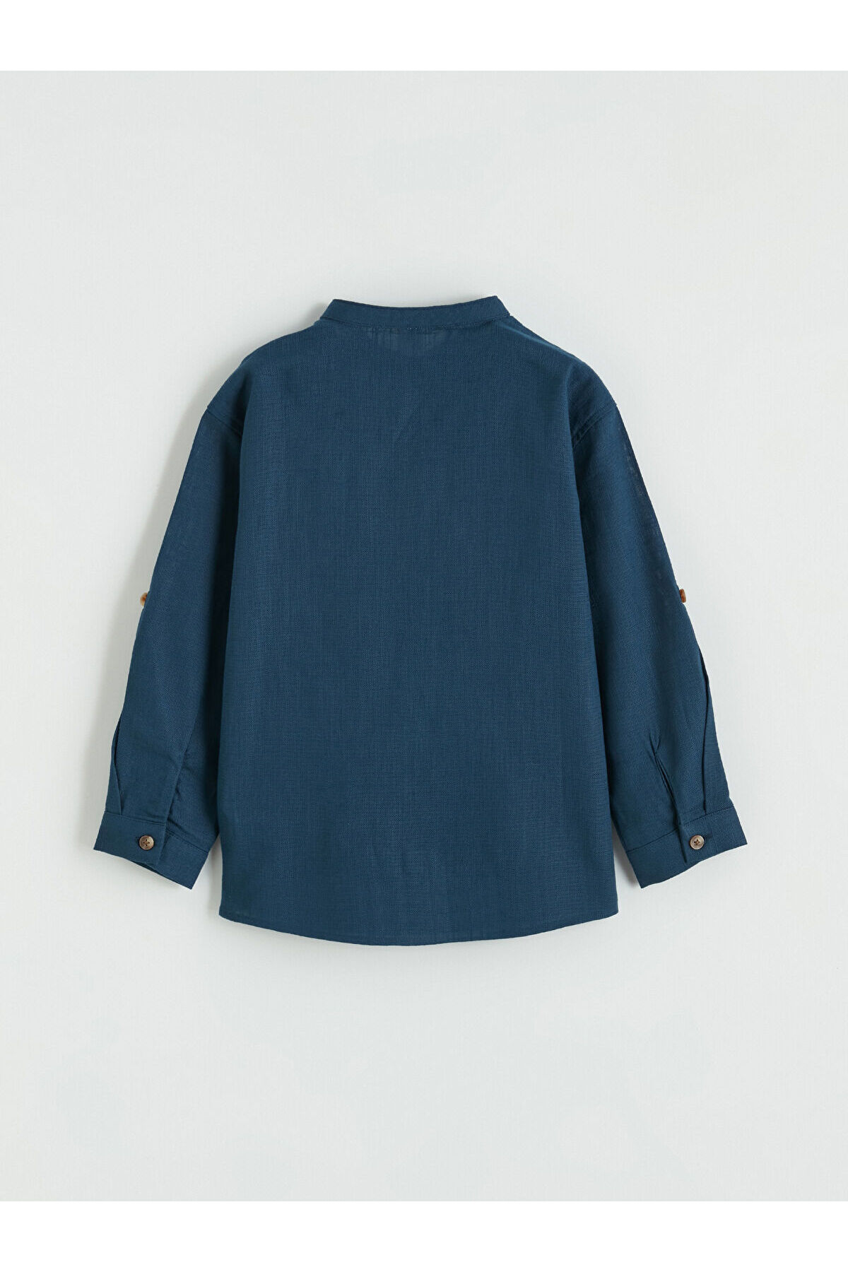 LC Waikiki M&B Collection İndigo Hakim Yaka Erkek Çocuk Gömlek fotoğrafı 4 (önizleme)