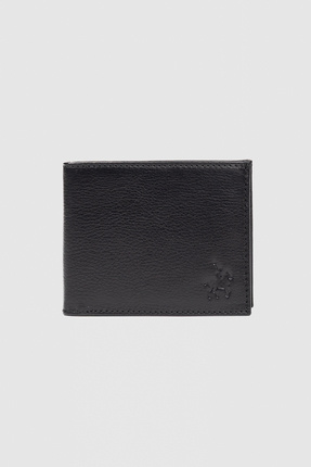 LEWİS POLO Meyka Hakiki Deri Bol Kartlıklı Kullanışlı Siyah Erkek Cüzdanı