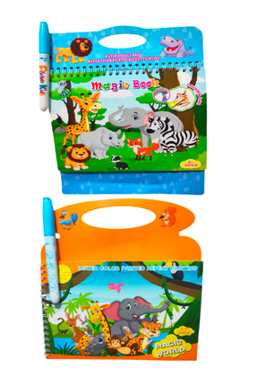 Magic Water 2'li Set Hayvanlar Dünyası Painting - Sihirli Boyama Kitabı Özel ...