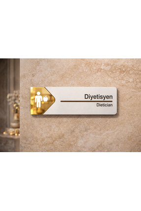 hibiscus Diyetisyen Oda Kapı İsimliği Yönlendirme Tabelası Levhası Kişiselleş...