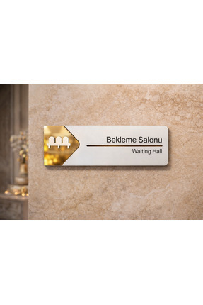 hibiscus Bekleme Salonu Oda Kapı İsimliği Yönlendirme Tabelası Levhası Kişise...