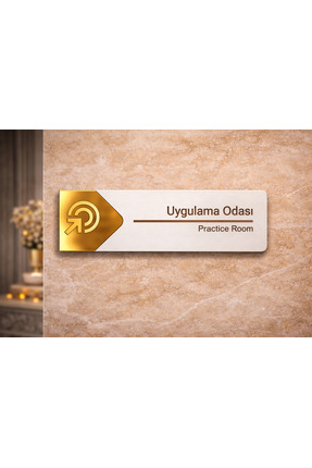 hibiscus Uygulama Odası Oda Kapı İsimliği Yönlendirme Tabelası Levhası Kişise...