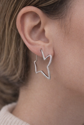 SY AKSESUAR 14K İthal Zirkon Yıldız Küpe