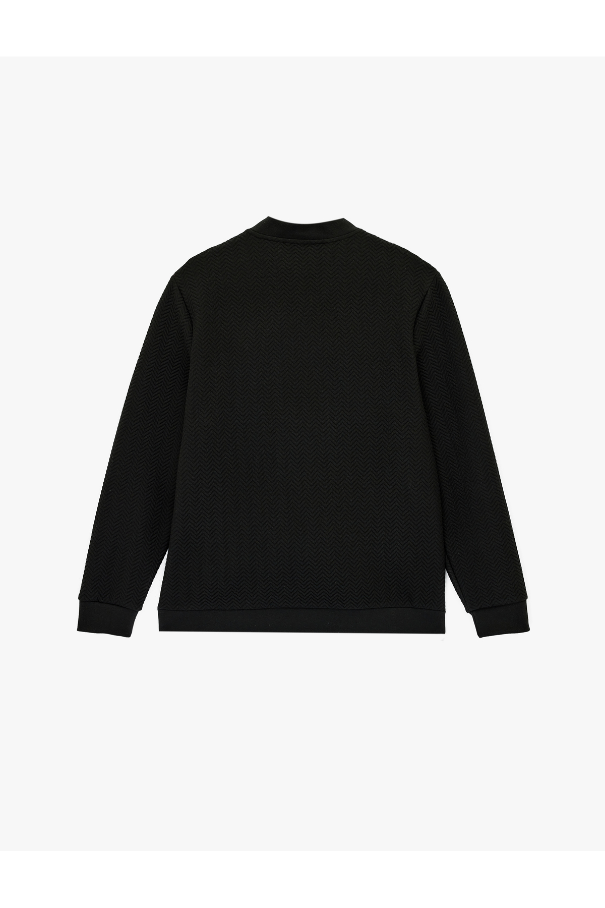 Koton  Uzun Kollu Dokulu Kapitone Fermuarlı Mevsimlik Ceket - Görsel 2