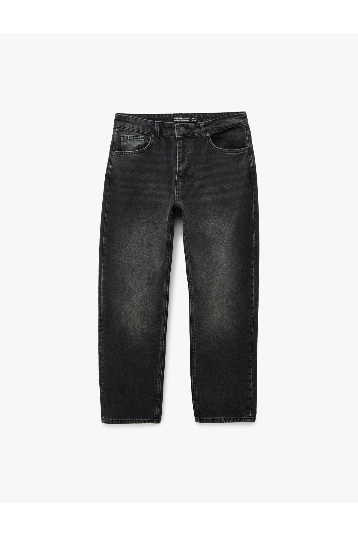 Koton  Pamuklu Normal Bel Vintage Straight Fit Jean Pantolon - Görsel 4