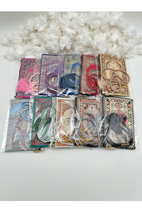 LenaToptan 10 Adet Karışık Cüzdan ve Tesbih Seti Hac Umre Mevlid Hediyelik