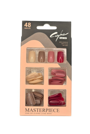masterbest Takma Tırnak Bordo Tonlar Kare Form 48 Ad.