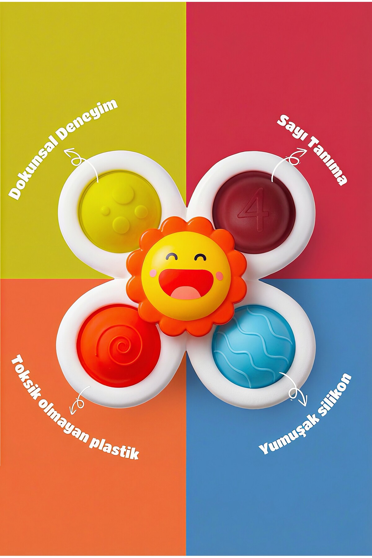 Circle Toys Vantuzlu Duyu Geliştirici Spinner Oyuncak 3’lü Set – Dönen Bebek Oyuncağı (12 Ay+) fotoğrafı 6 (önizleme)