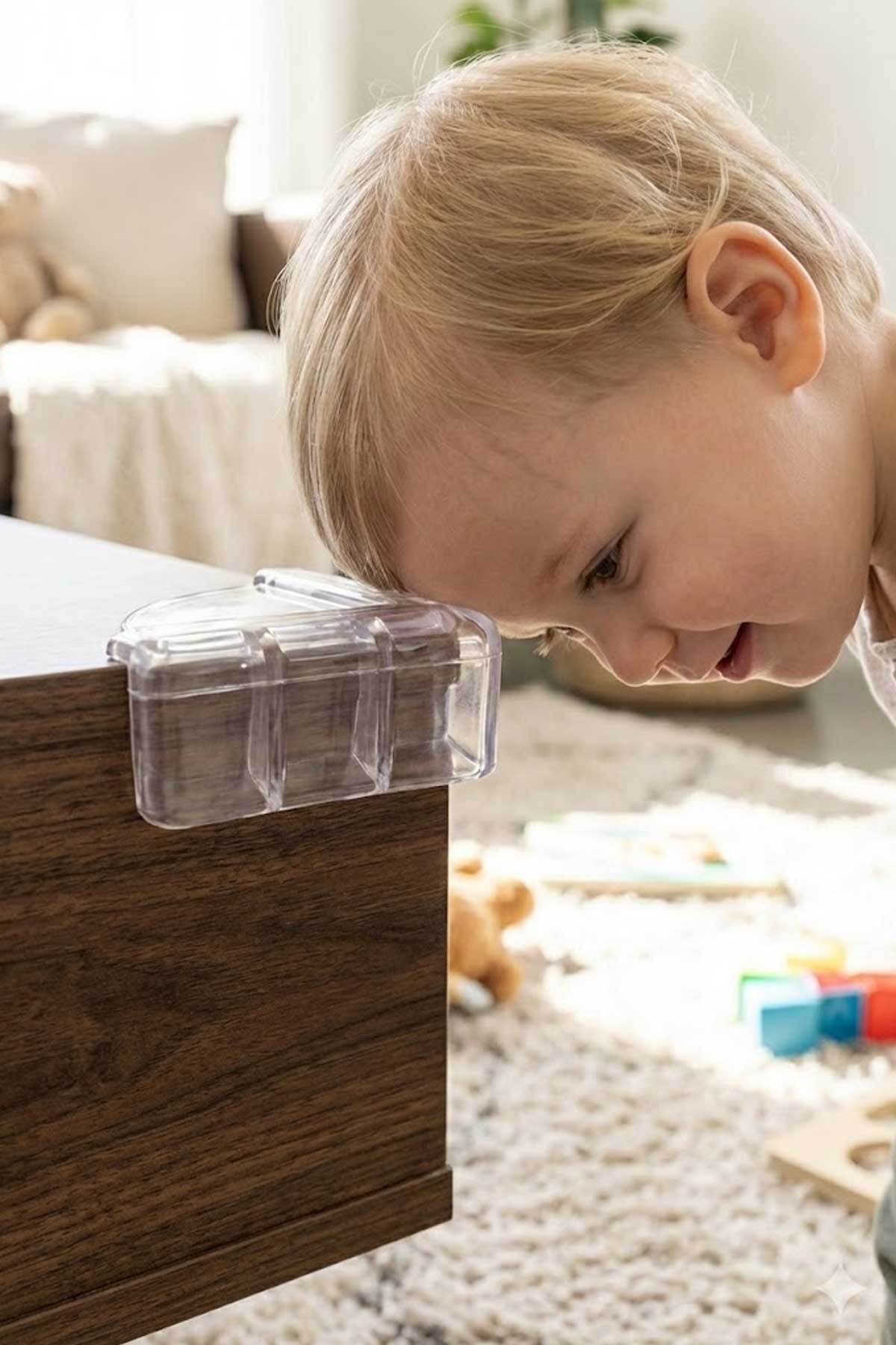 RevuBaby 4 Adet Silikon Bebek Çocuk Masa Kenar Koruyucu Mobilya Köşe Koruyucu Bebek Kafa Çarpma Önleyici fotoğrafı 2 (önizleme)