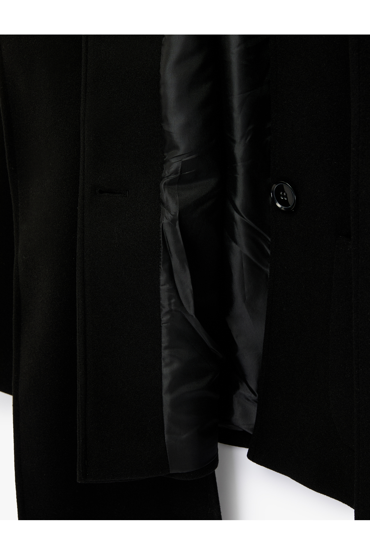 Koton  Uzun Kollu Şal Yaka Mevsimlik İnce Kaşe Ceket - Görsel 6