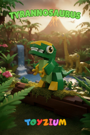 Shem Tyrannosaurus Dinozor Yapı Blok Oyuncak (38 Parça) – Mini Dinozor Model ...