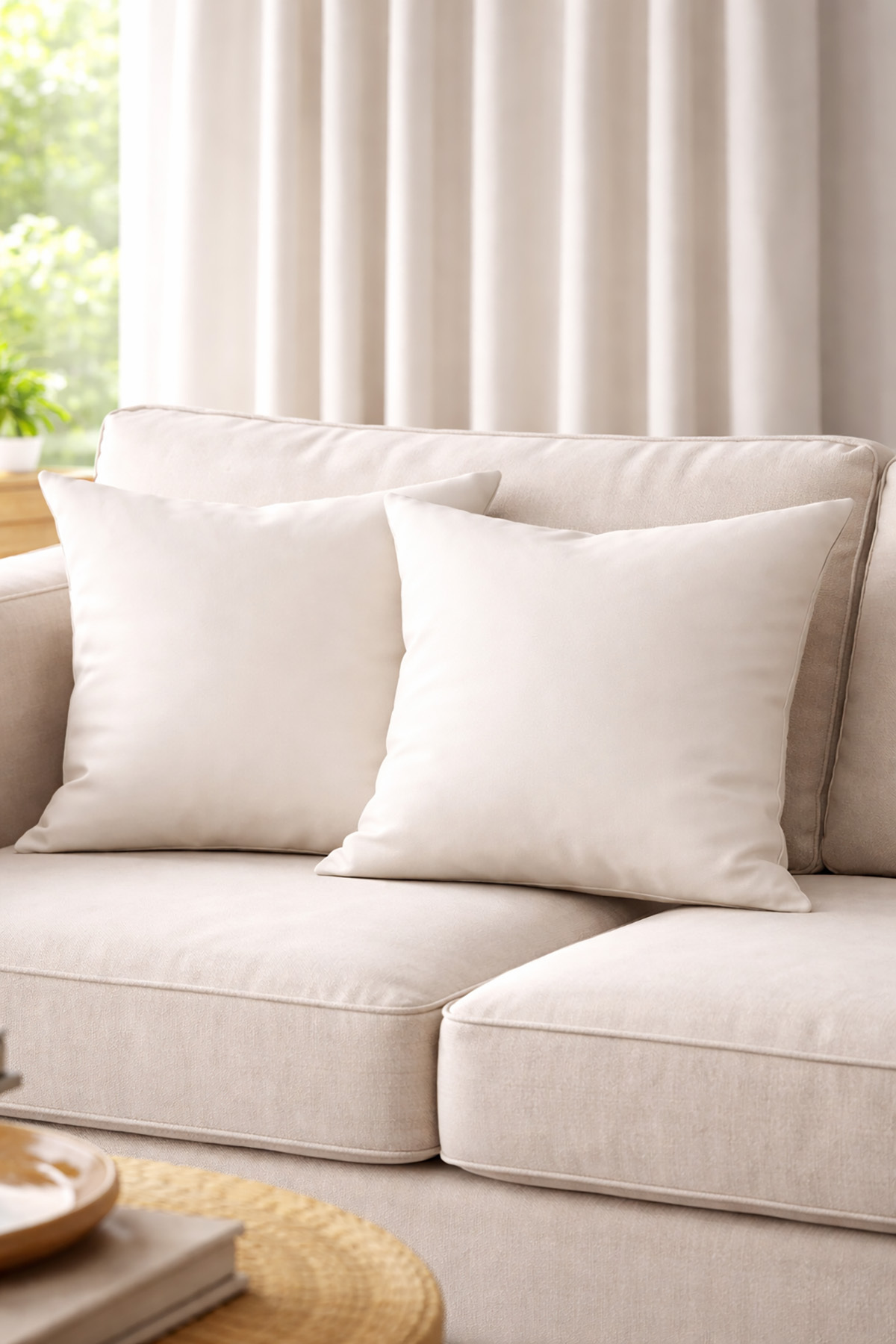 Decorative Velvet Textured Island Flat Double Pillow Case Living Room Living Room Children's Room Balcony Terrace