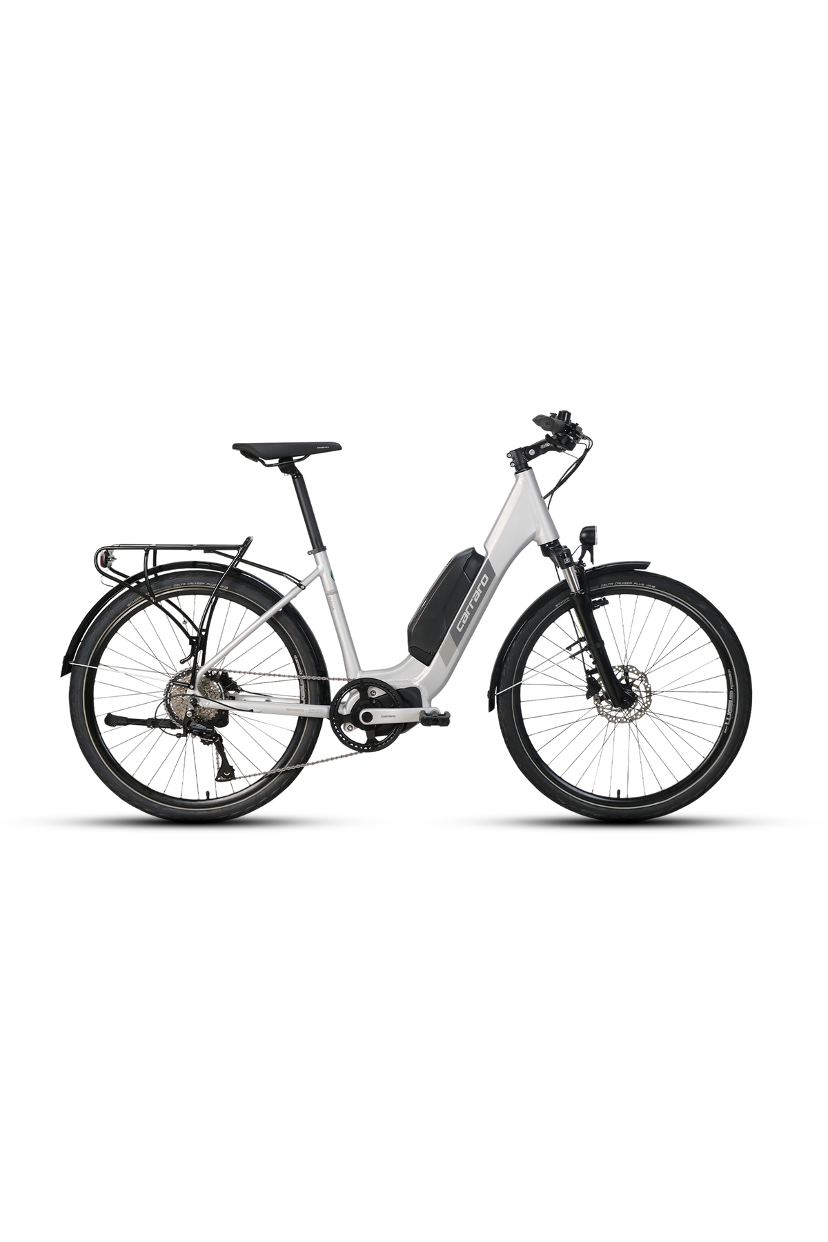 Carraro Padova 26" 8-V HD Elektrikli Şehir Bisikleti - Mat Gri-Koyu Gri - 40 Cm