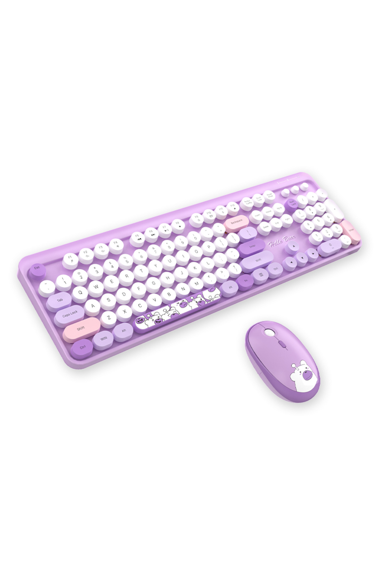 XTRIKE ME Kablosuz Retro Daktilo Klavye Mouse Seti - 2.4G Wireless