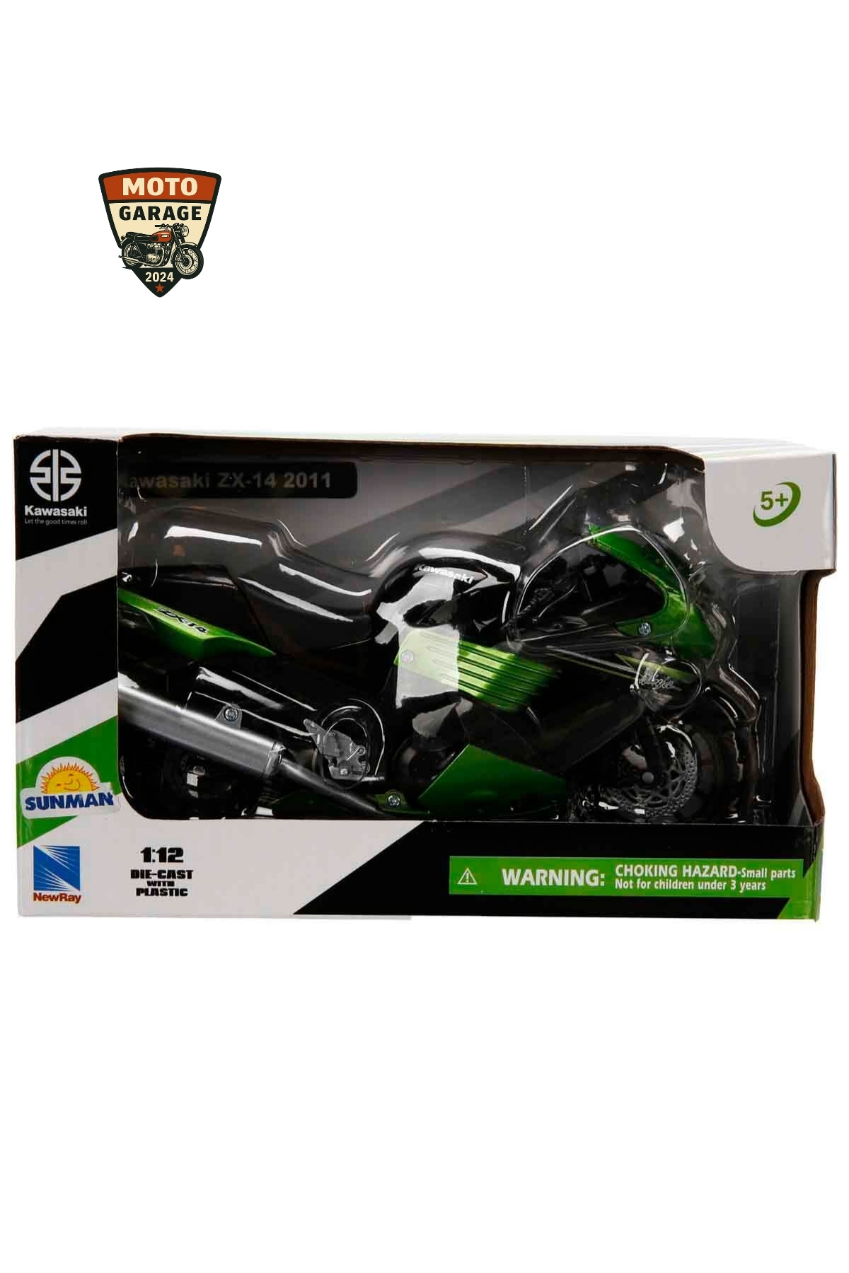 MotoGarage Kawasaki ZX-14R 2011 1:12 Diecast Model Motosiklet