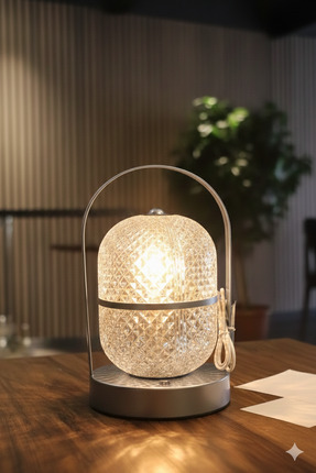 ACIOĞLU PARAKENDE Şarjlı 3 renk ışık seçenekli masa üstü aplik ( ŞARJ KABLOSU...