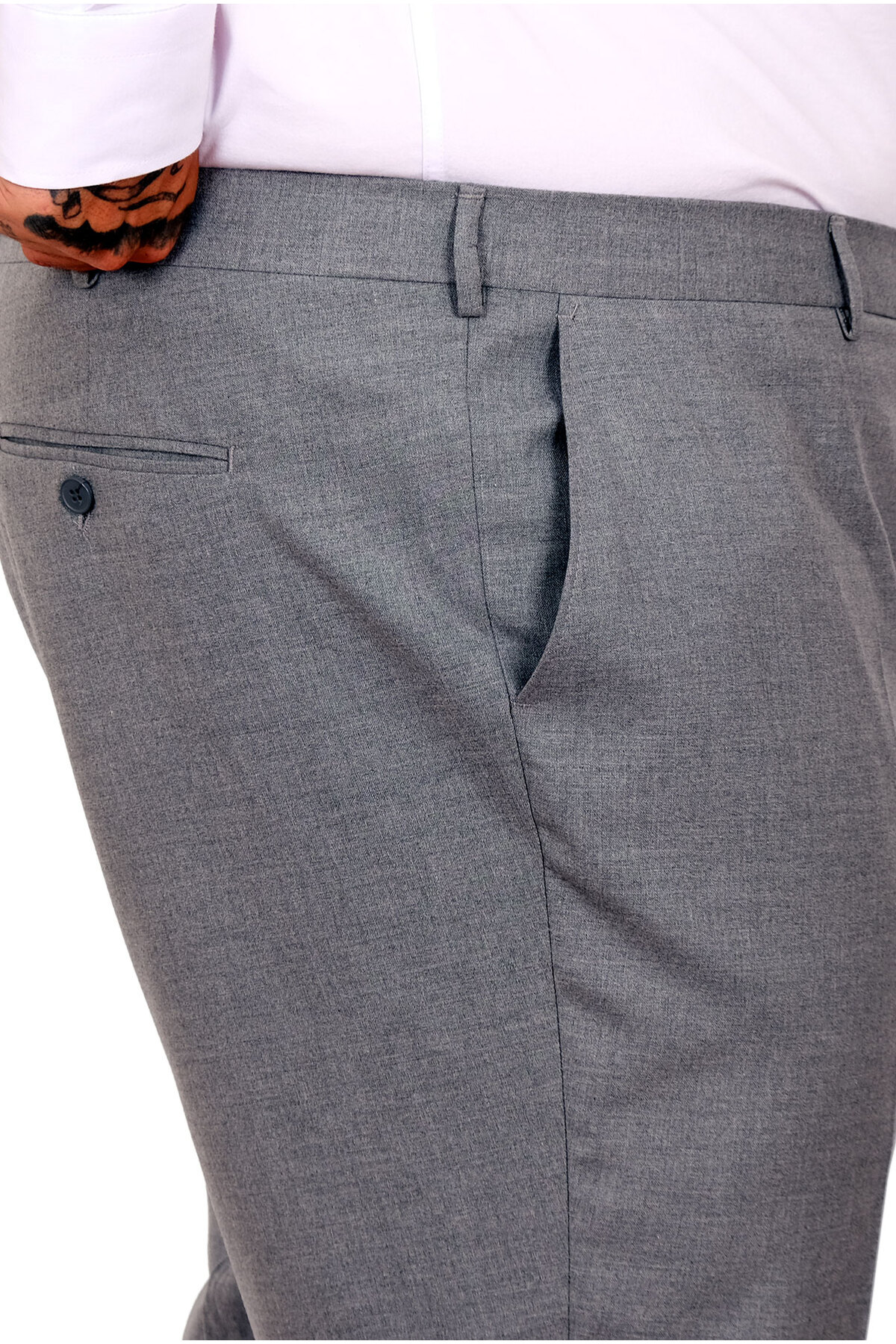 ModeXL Mode XL Erkek Buyuk Beden Pantolon Kumas Superıor 21024 görsel 4