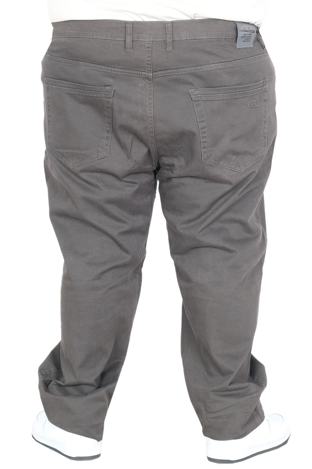 ModeXL Mode XL Büyük Beden Geniş Paça Denim Pantolon 20923 HAKİ görsel 4