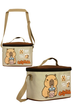 Ümit Çanta Capybara Açık Renkli Termal Beslenme Çantası 23 × 15 × 16