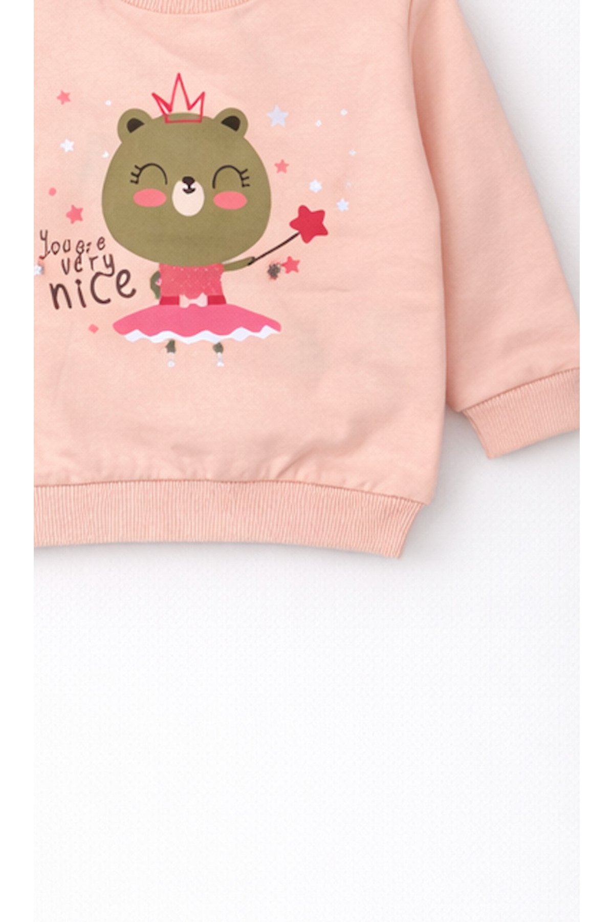 Hello Baby Kız Bebek Pamuklu Sweatshirt – Desenli Model fotoğrafı 2 (önizleme)