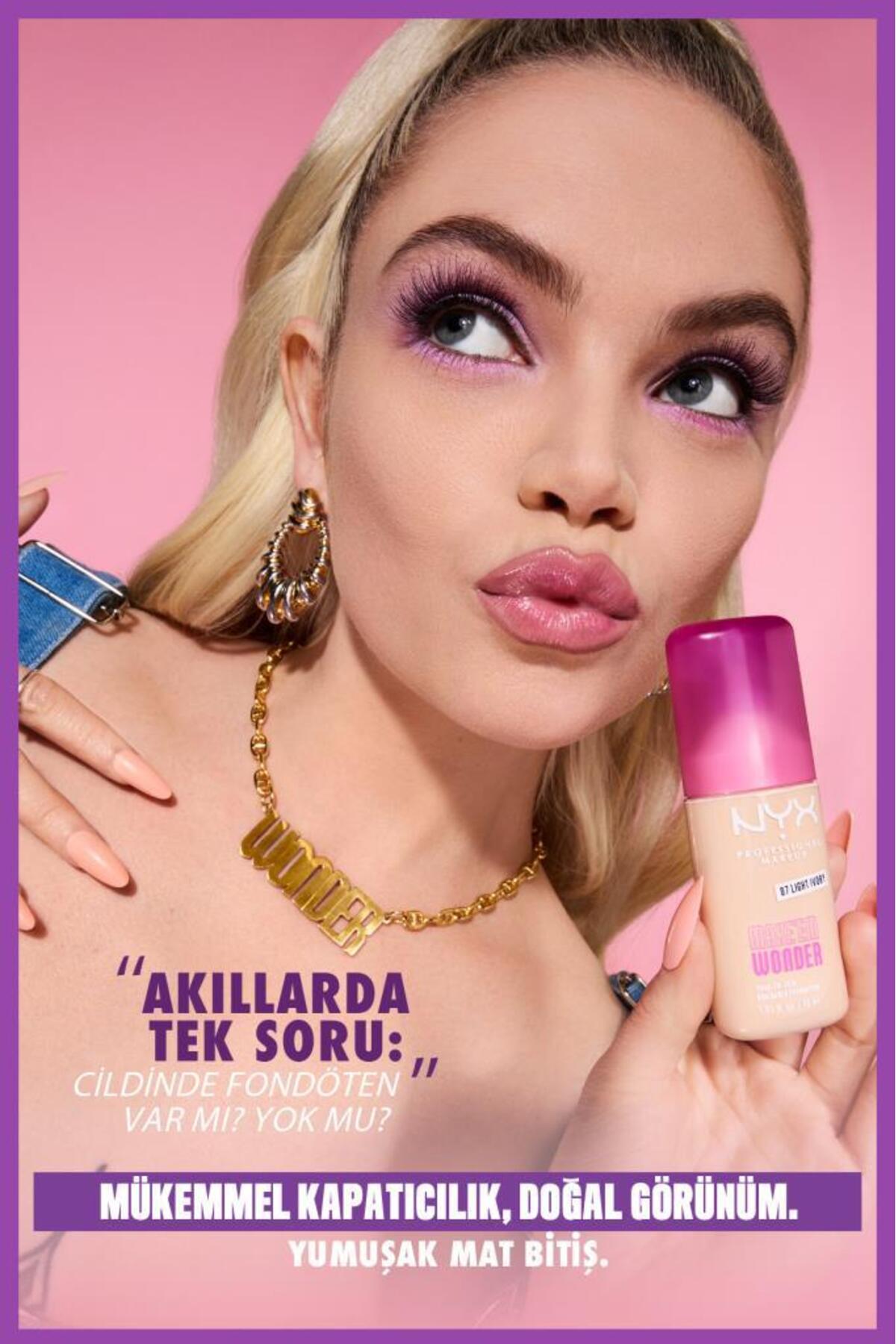 کرم پودر مات نرم Make’ Em Wonder شماره ۱۲ - طبیعی — بژ NYXMAKEMWONDERFNDT — تصویر 5 از 9